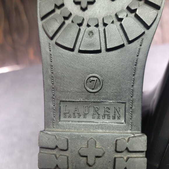 Lauren Ralph Lauren Rossalyn II Womens Rain Boots Size 7 Black PVC Waterproof - Picture 4 of 9